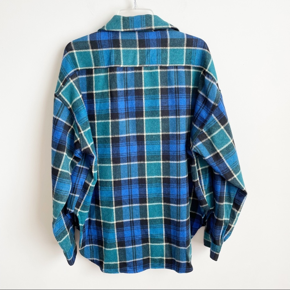 ZARA Oversized Green and Blue Oversized Shirt Shacket NWT - Picture 9 of 11